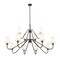 Z-Lite Gianna Chandelier, 12-Light, 60.25 In.W x 33.75 In.H, Matte Black/White 7509-12-60MB - alternate 7